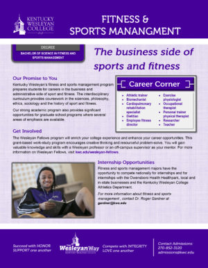 Fitness And Sports Management Kentucky Wesleyan College