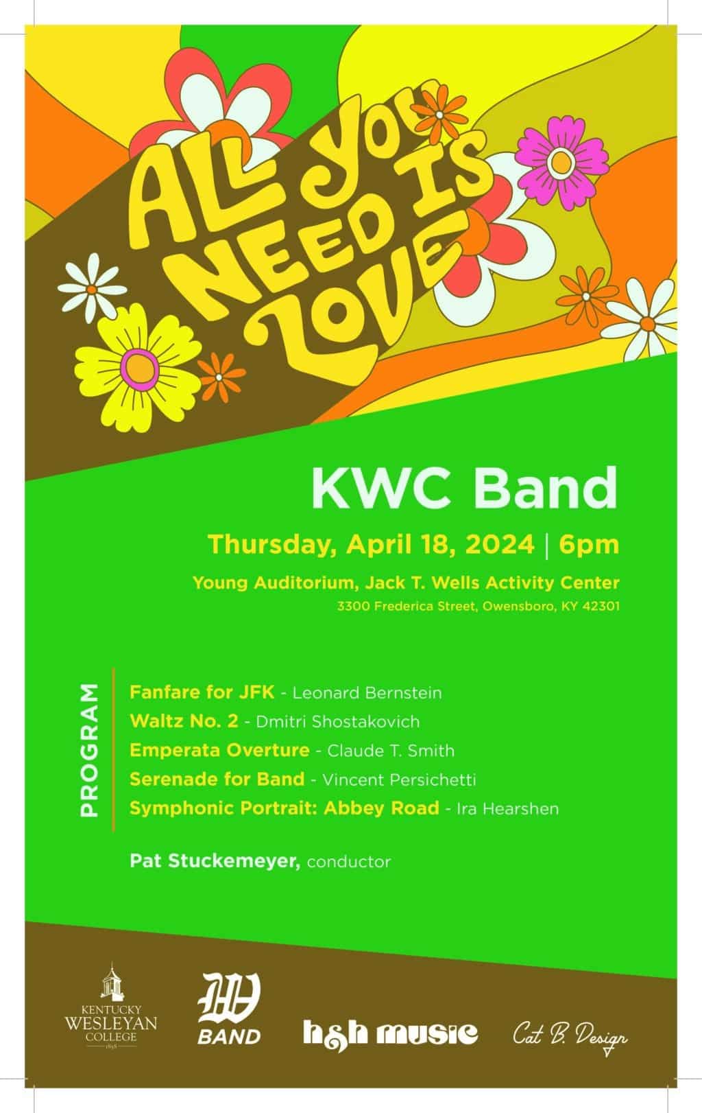 2024 KWC Band Spring Concert Flyer with song details