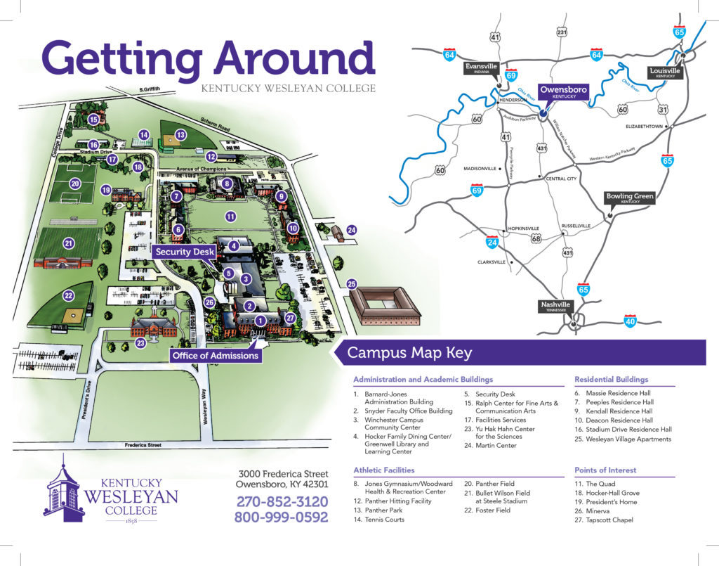 Campus Map Kentucky Wesleyan College