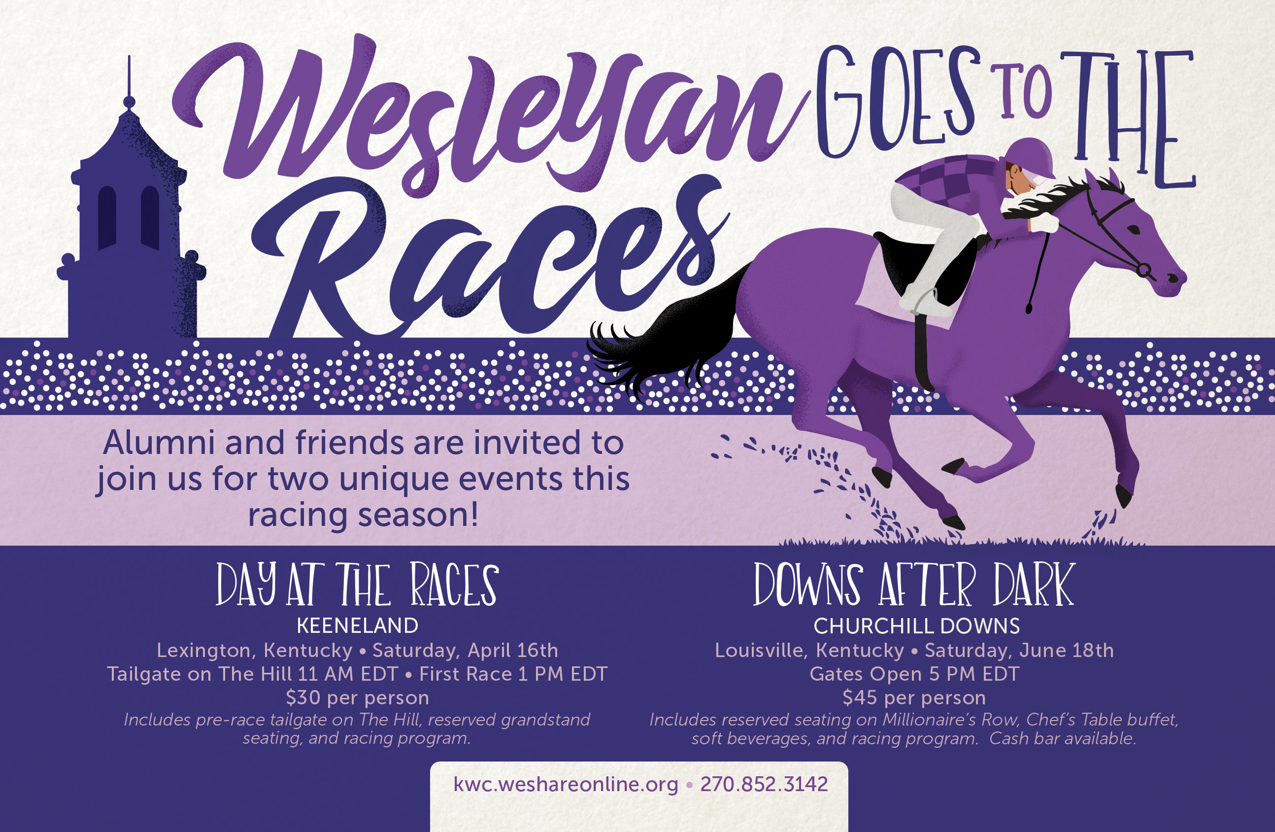 Kentucky Wesleyan to host Day at the Races and Downs After Dark