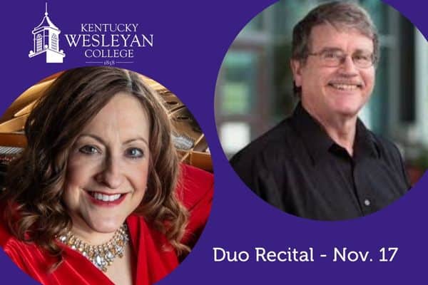 Duo Recital graphic with images of Abel and Earle