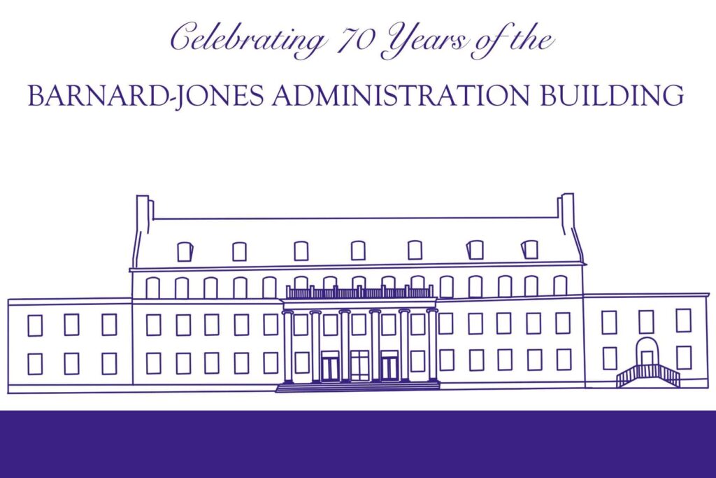 Graphic representation of Administration Building celebrating 70 years