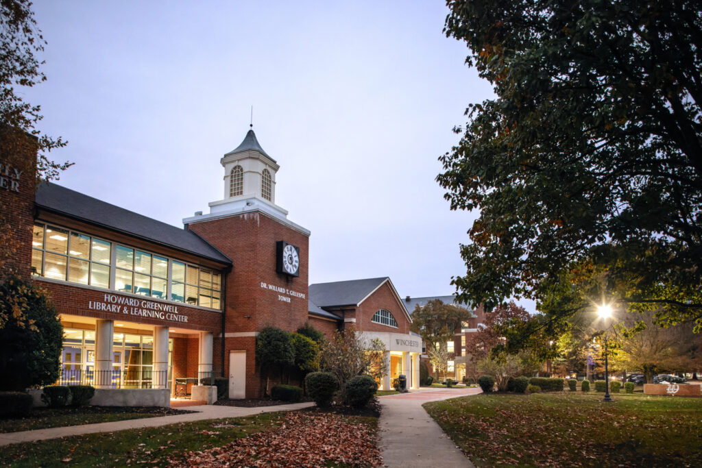 Evening campus photo of Winchester Center