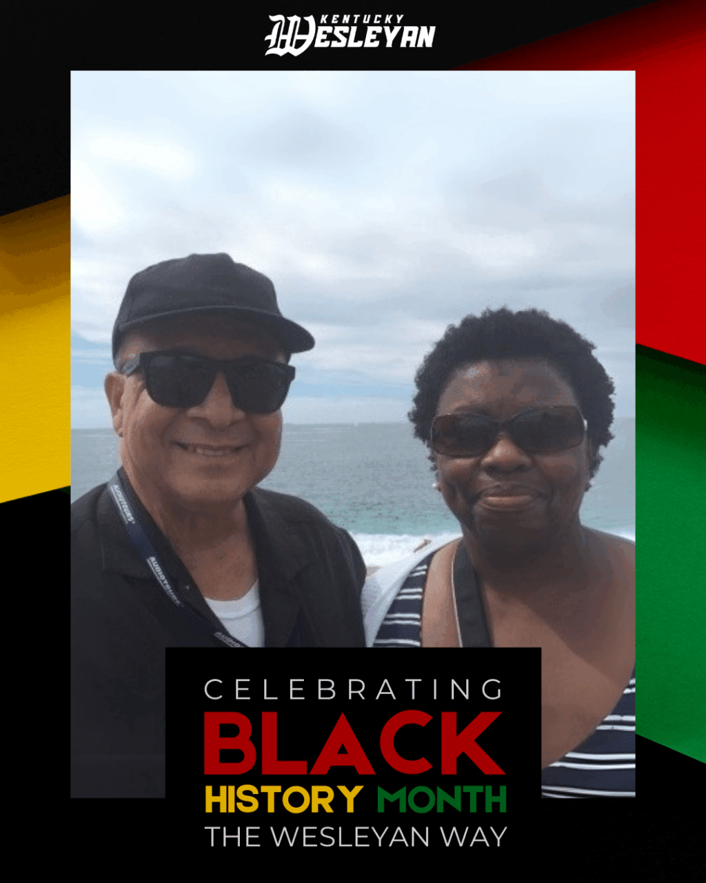 Celebrating Black History Month at KWC graphic with photo of Pam Watkins
