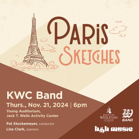 KWC band Paris Sketches flyer in square format