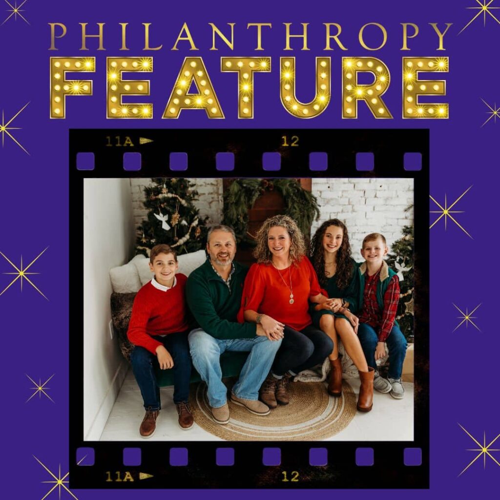 Philanthropy Spotlight Graphic with a photo of Allison Ross