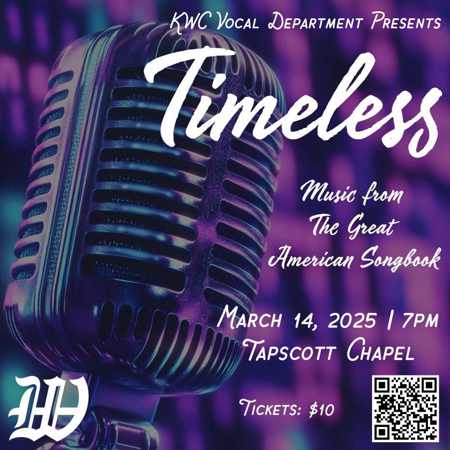KWC Vocal Department promo flyer for "Timeless"