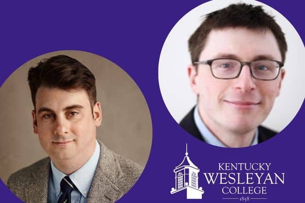 A web banner with a photo of Dr. Gulotta and Wade on a purple background with the KWC cupola logo